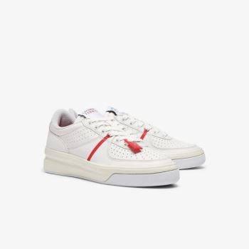 Lacoste Quantace Leather Sneakers - Tenisky Dámské Červené / Bílé | CZ-q6yN94